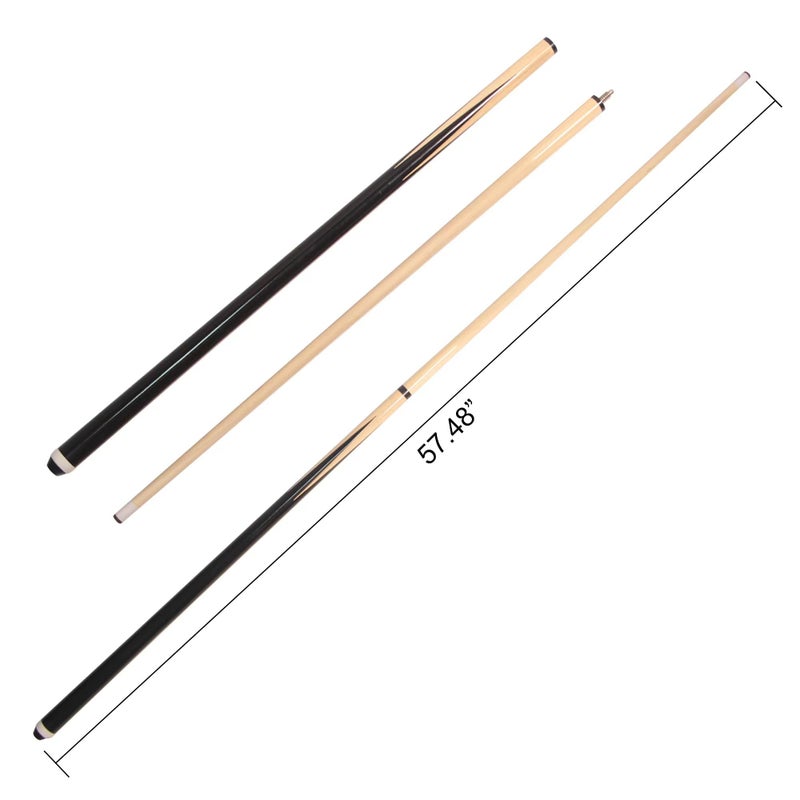 ISPiRiTo Pool Sticks Billiard Cues 2-Piece 58 Inch Pool Table Sticks 19 oz 13mm Glue-on Tips Hardwood Wooden Pool Cues Stick Set of 6 - Image 2